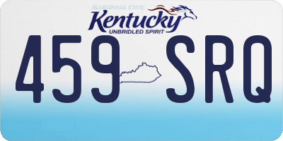 KY license plate 459SRQ