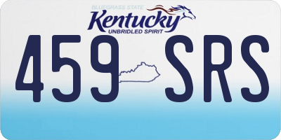 KY license plate 459SRS