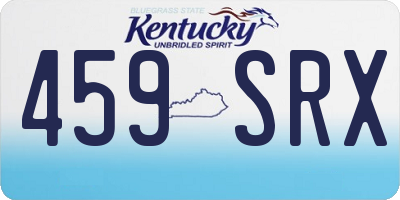 KY license plate 459SRX