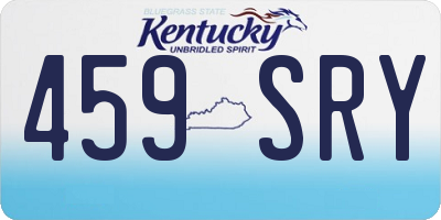 KY license plate 459SRY