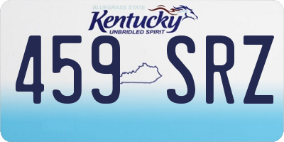 KY license plate 459SRZ