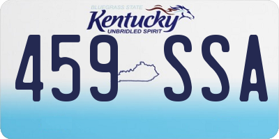 KY license plate 459SSA