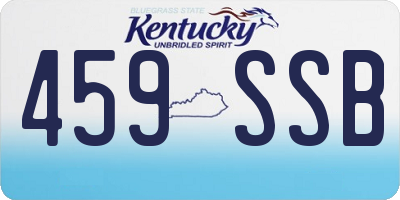 KY license plate 459SSB