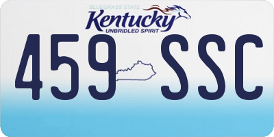 KY license plate 459SSC