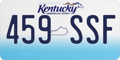 KY license plate 459SSF