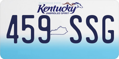 KY license plate 459SSG