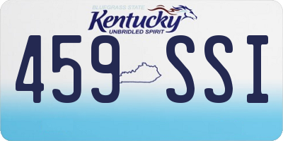 KY license plate 459SSI