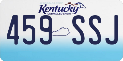 KY license plate 459SSJ