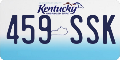 KY license plate 459SSK