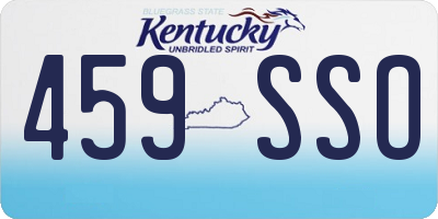 KY license plate 459SSO