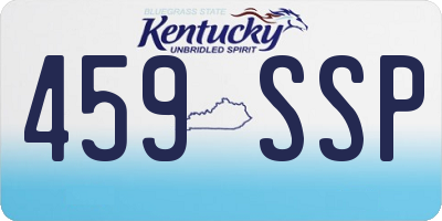 KY license plate 459SSP
