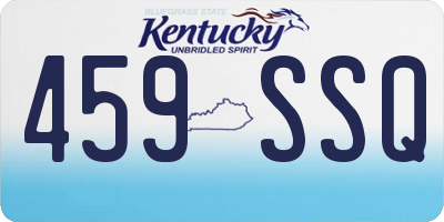 KY license plate 459SSQ