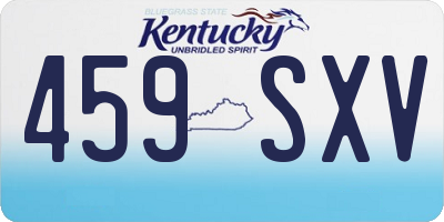 KY license plate 459SXV