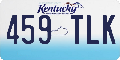 KY license plate 459TLK
