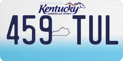 KY license plate 459TUL