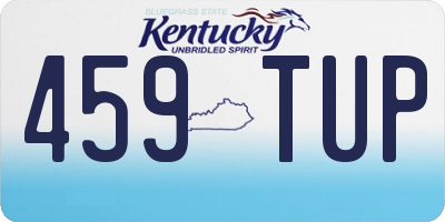KY license plate 459TUP