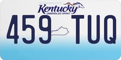 KY license plate 459TUQ