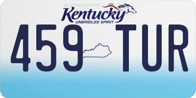 KY license plate 459TUR