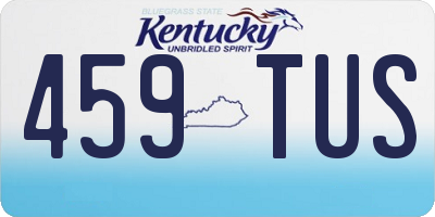 KY license plate 459TUS