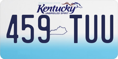 KY license plate 459TUU
