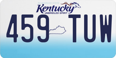 KY license plate 459TUW