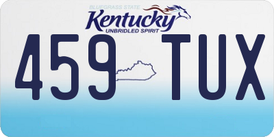 KY license plate 459TUX