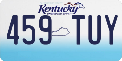 KY license plate 459TUY