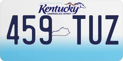 KY license plate 459TUZ