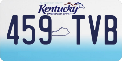 KY license plate 459TVB