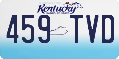KY license plate 459TVD