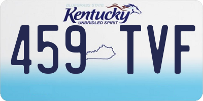 KY license plate 459TVF