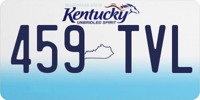 KY license plate 459TVL