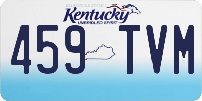 KY license plate 459TVM