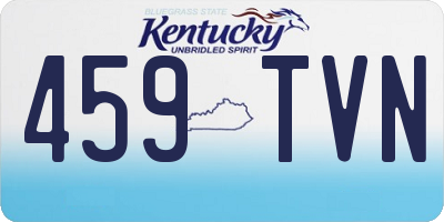 KY license plate 459TVN