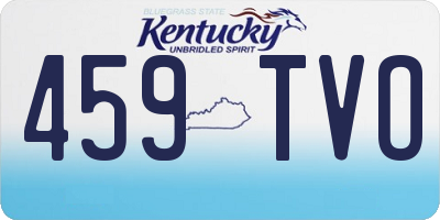 KY license plate 459TVO
