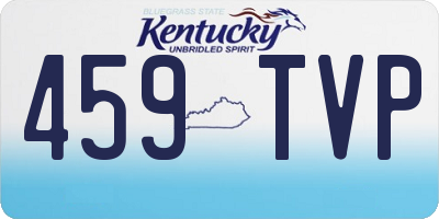 KY license plate 459TVP