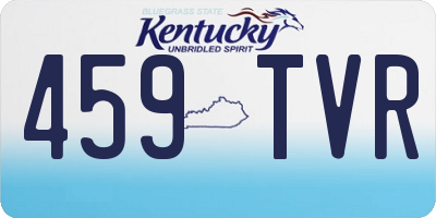 KY license plate 459TVR