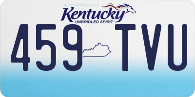 KY license plate 459TVU