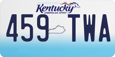 KY license plate 459TWA