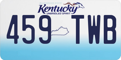 KY license plate 459TWB