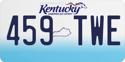 KY license plate 459TWE