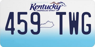 KY license plate 459TWG