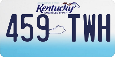 KY license plate 459TWH