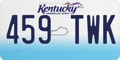 KY license plate 459TWK