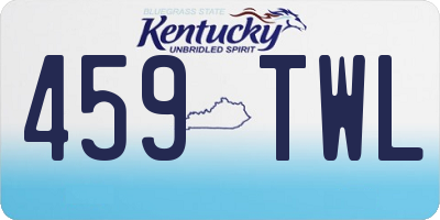 KY license plate 459TWL