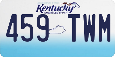 KY license plate 459TWM