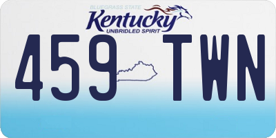 KY license plate 459TWN
