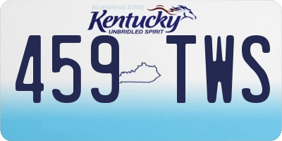 KY license plate 459TWS