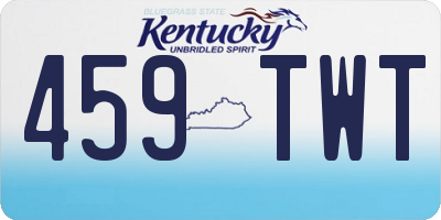 KY license plate 459TWT