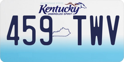 KY license plate 459TWV